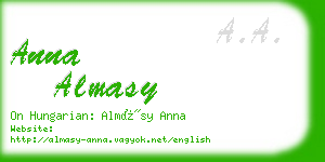 anna almasy business card